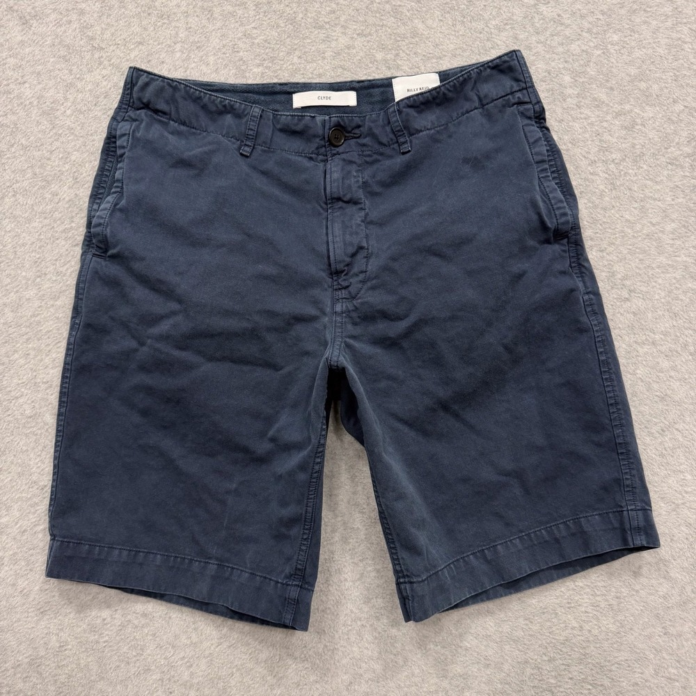 Billy Reid Shorts Mens 32 Navy Blue Clyde Chino
